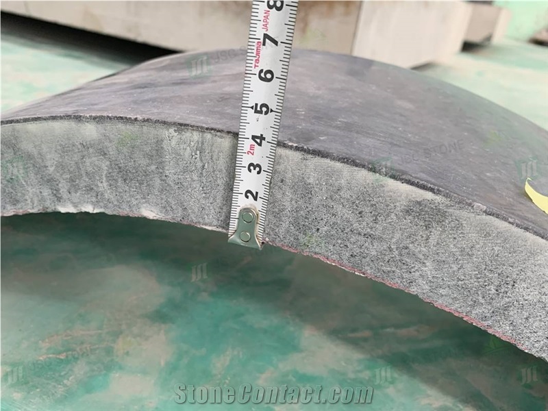 Hollow Round Column Angkor Black Granite Cladding Decoration