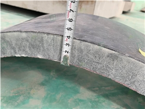 Hollow Round Column Angkor Black Granite Cladding Decoration