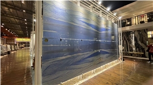 Luxury Jade Blue Sky Slabs For Wall Decoration