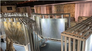 Luxury Jade Blue Sky Slabs For Wall Decoration