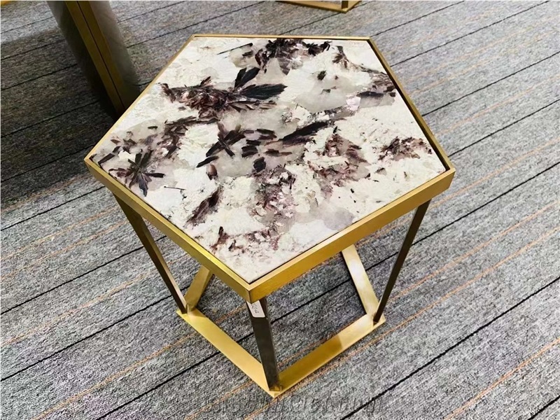 Natural Quartize Round Square Irregular Shape Dinner Table