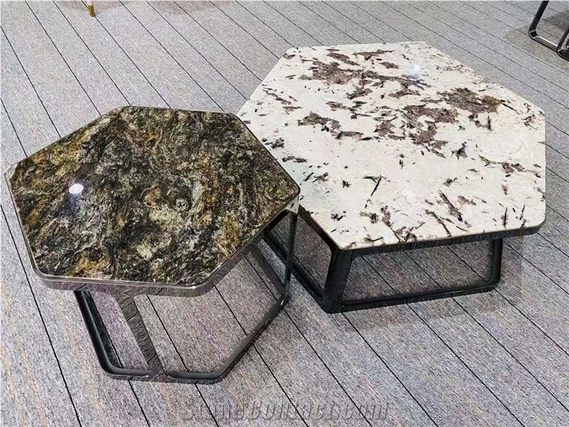 Natural Quartize Round Square Irregular Shape Dinner Table