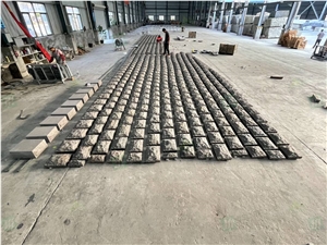 Natural Stone Porphyry Wall Cladding Mushroom Splited Finish