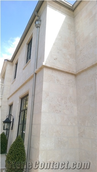 Classic Coral Stone Building Ornaments, Masonry Facade