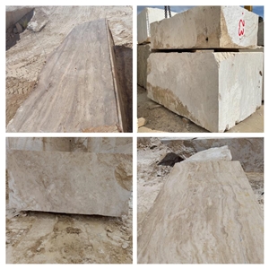Olivillo Travertine Blocks, Travertino Olivo Raw Blocks