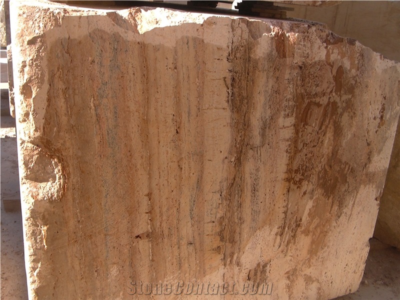 Travertino Rosa Blocks, Travertino Rose Raw Blocks