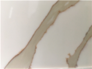 Artificial Calacatta Gold Quartz Slabs For Bar Top