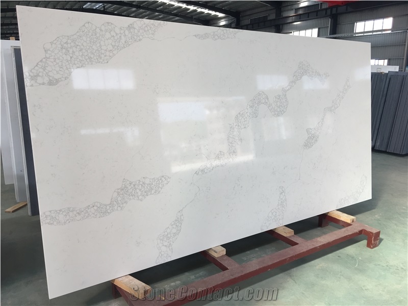 Artificial Stone Prefab Quartz Kitchen Island Top Countertop