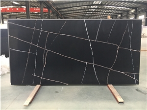 Black Nero Laurent Artificial Marble Look Slabs