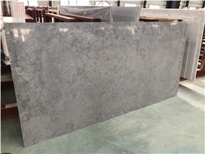 Cement Looks Engineered Quartz Slabs For Island Top