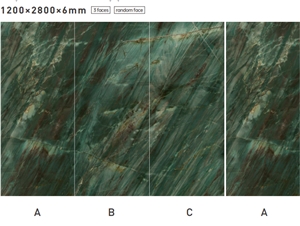 Glazed Royal Emerald Green Quartrzite Sintered Stone Wall And Floor Slab Tile