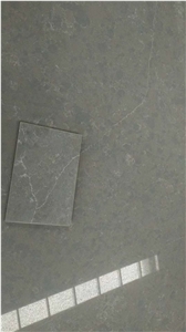 Grey Artificial Quartz Stone Kitchen Countertop Island Top