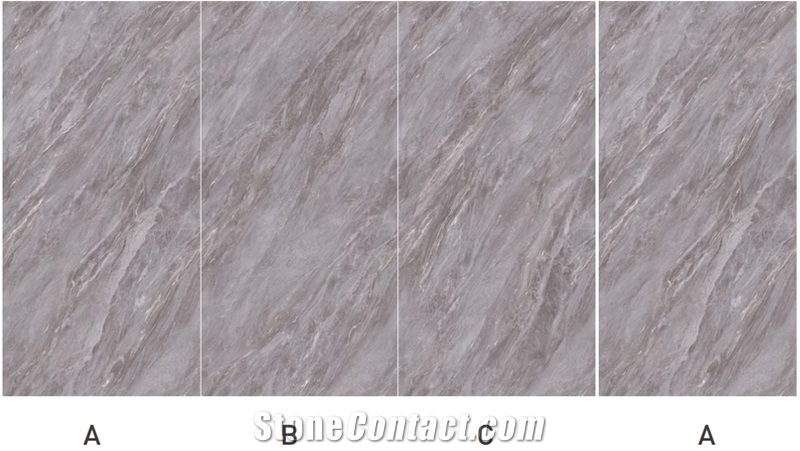 Grey Random Face Glazed Sintered Stone For Wall And Floor