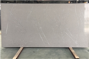 Grey With White Veins Engineered Quartz Slabs