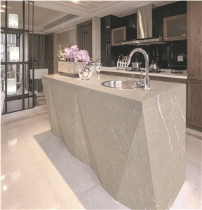 Grey With White Veins Engineered Quartz Slabs