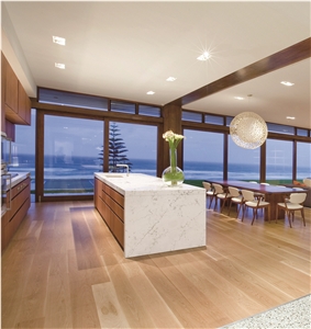 Prefab Artificial Quartz Stone Kitchen Countertop Island Top