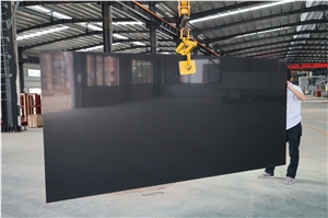 Pure Black Artificial Quartz Countertop,Bench Top, Artificial Stone Kitchen Tops
