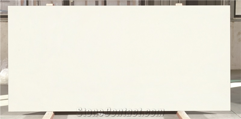 Pure White Artificial Quartz Kitchen Worktop,Island Top
