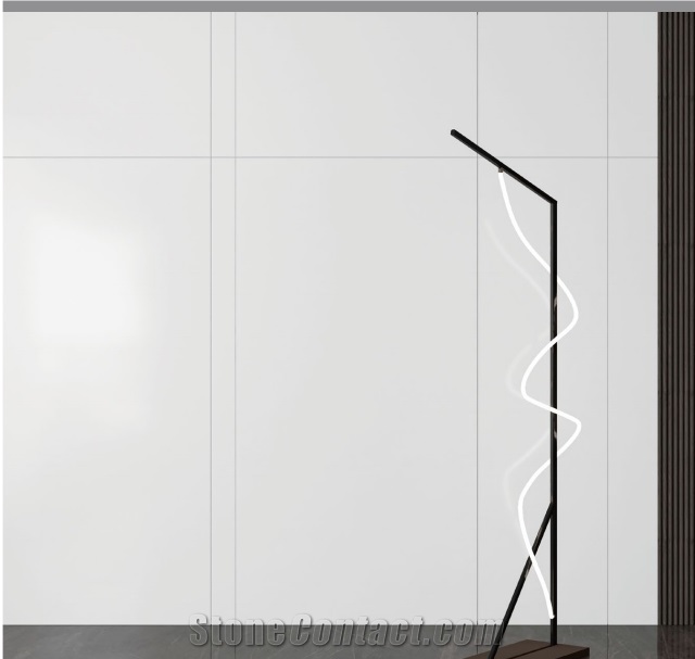 Pure White Artificial Sintered Stone Slab And Tile For Wall