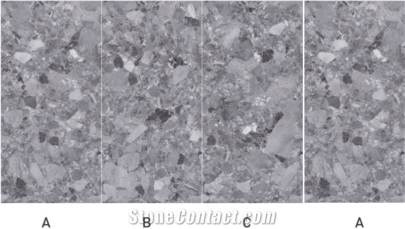 Random Face Picasso Grey Artificial Sintered Stone Floor