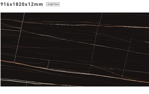 Saint Lauren Black Marble Look Sinterted Stone Table Top