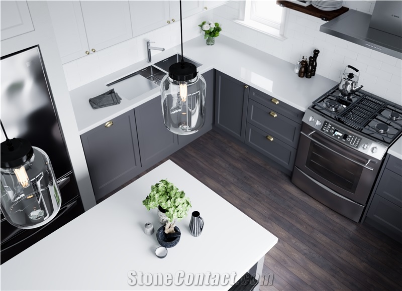Super White Artificial Quartz Slabs
