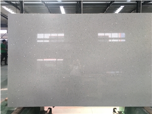White Glaring Grains Quartz Slabs For Table Tops,Worktops