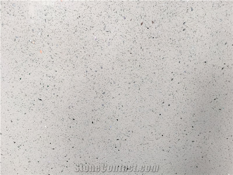 White Glaring Grains Quartz Slabs For Table Tops,Worktops