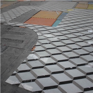 3D Design Polished Marble Flooring Waterjet Pattern