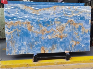 Blue Onyx Luxury Decoration Jade Stone Countertop Bartop