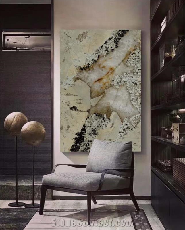 Brazil Pandora White Granite Slab For Wall