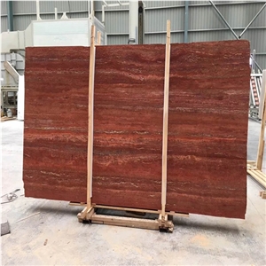 Cut To Size Red Travertine Wall & Floor Tile For Projects
