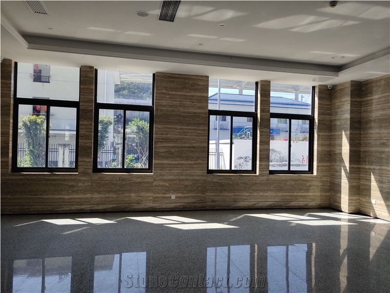Italy Grey Silver Travertine Slab,Roman Silver Travertine
