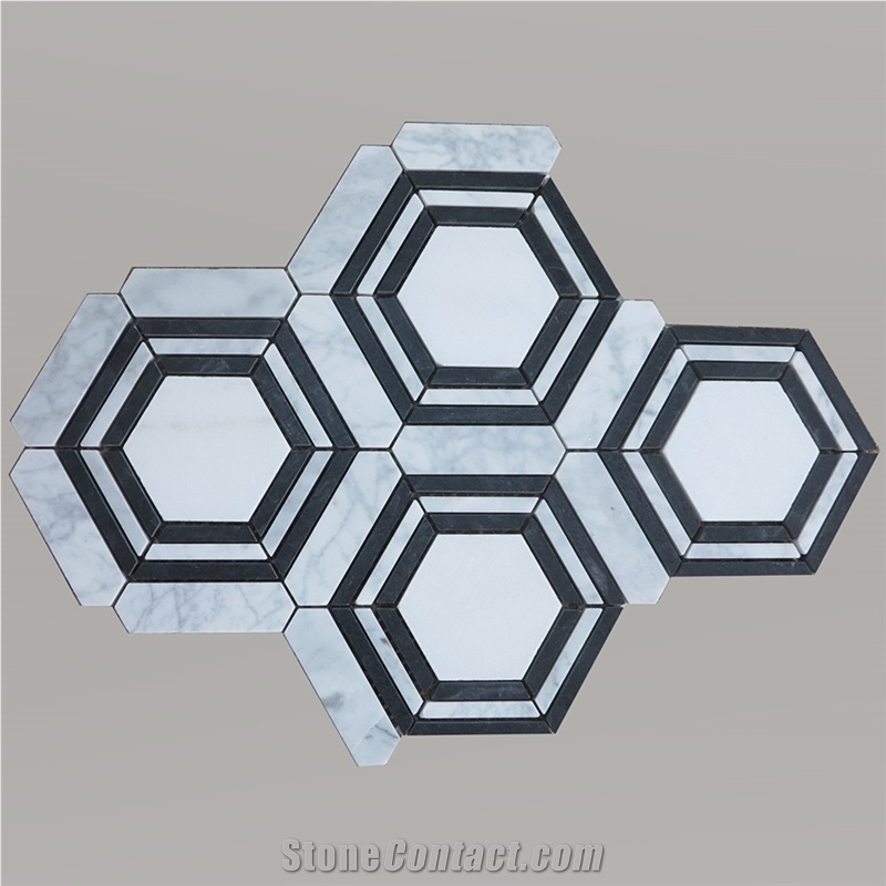 Latest Mix Colour Marble Mosaic Tiles Wall Mosaic