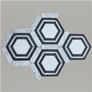 Latest Mix Colour Marble Mosaic Tiles Wall Mosaic