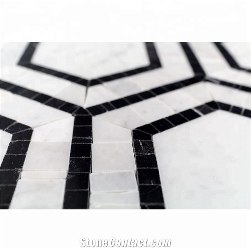 Latest Mix Colour Marble Mosaic Tiles Wall Mosaic