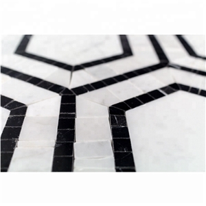 Latest Mix Colour Marble Mosaic Tiles Wall Mosaic