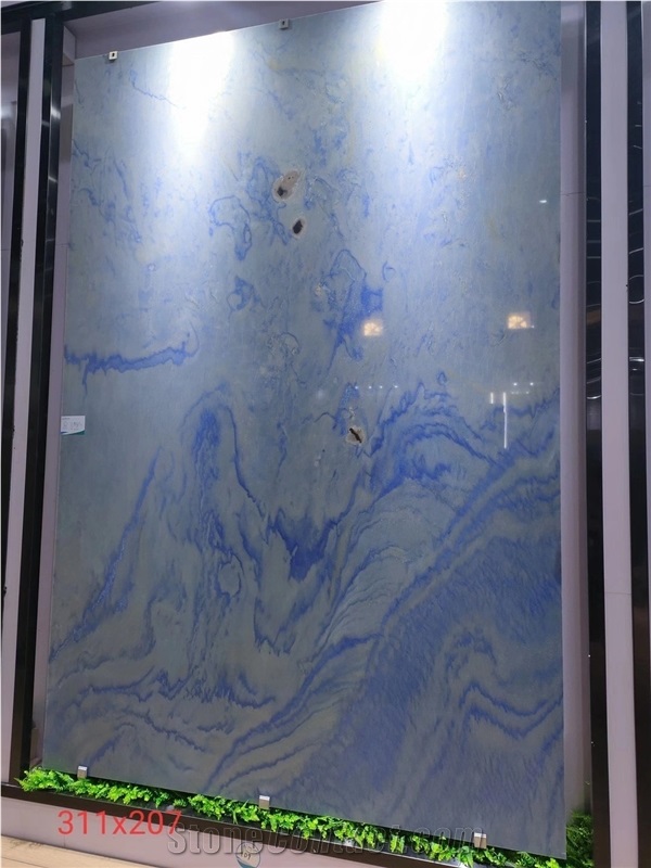 Luxury Blue Sky Quartzite Azul Tropical Macaubas Slabs