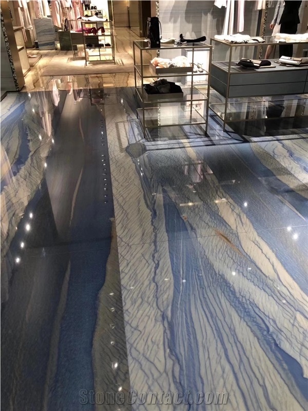 Luxury Blue Sky Quartzite Azul Tropical Macaubas Slabs