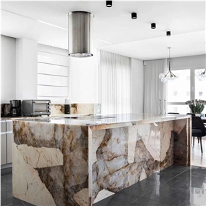Luxury Pandora White Ivory Beige Granite Kitchen Countertop