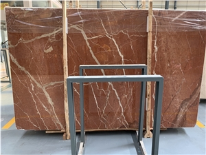 Polished Red Rosa Tea Marble,Orange Red Marble Wall Tiles
