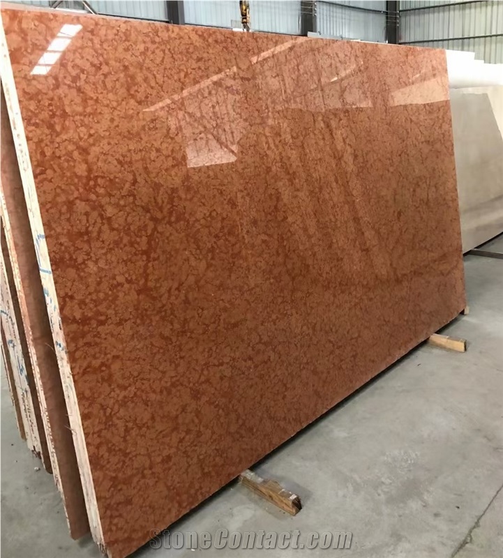 Polished Red Rosa Verona Marble Rosso Bellissimo Slab & Tile