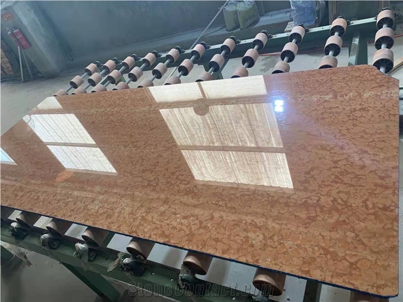 Polished Red Rosa Verona Marble Rosso Bellissimo Slab & Tile