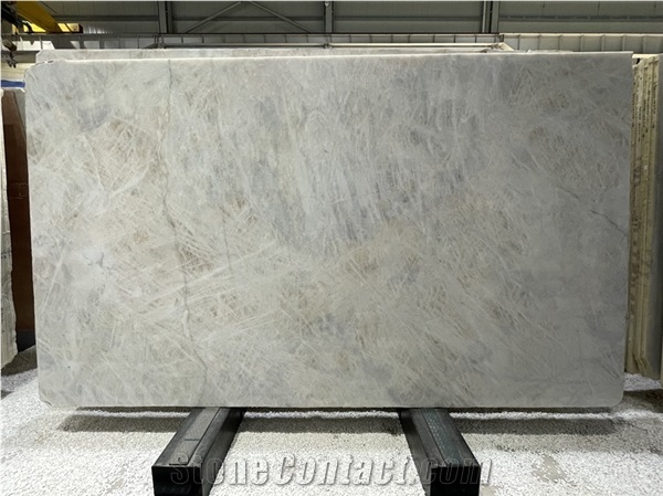 Brazilian White Crystal Marble Blue Grey