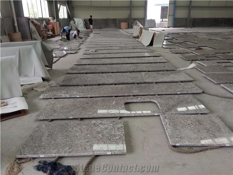 Bianco Antico Granite Kitchen Prefab Countertop Island