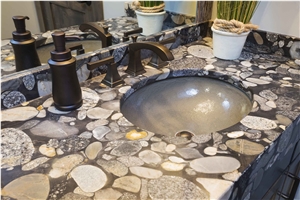 Black Nero Marinace Granite Slab