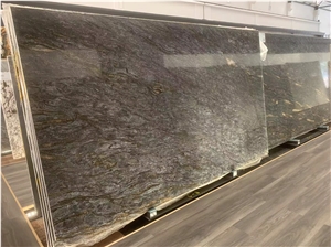 Cosmic Black Gold Titanium Granite Bookmatch Slabs Tile