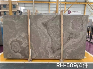 Cross Vein Grey Brown Coffee Vein Marble Slabs Tiles