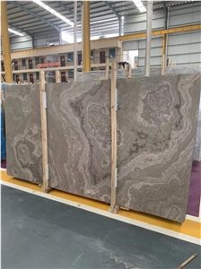 Cross Vein Grey Brown Coffee Vein Marble Slabs Tiles