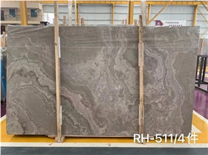 Cross Vein Grey Brown Coffee Vein Marble Slabs Tiles